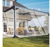 Telo impermeabile trasparente Teli in PVC Baldacchino in vinile trasparente Tenda per veranda esterna Copertura protettiva antivento resistente