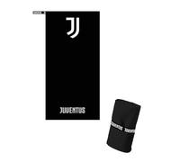 Telo in Microfibra Multiuso 80x160 cm Juventus, Asciugamano Ufficiale per Mare, Piscina, Palestra e Viaggio con Fascetta Elastica, Leggero e Asciugatura Rapida