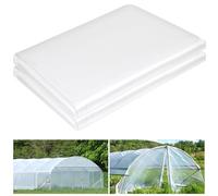Telo in plastica trasparente per serre, 6 mm, resistente, resistente all'acqua, al sole, al gelo, al vento, alla polvere, per l'inverno, per agricoltura, giardinaggio, agricoltura, fai da te, 6 x 7,6