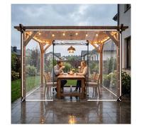 Telo in PVC con cerniera | Copertura trasparente con cerniera di varie dimensioni: for esterni e interni(H2.8xW5m/H9.1xW16.4ft)