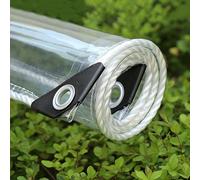 Telo in PVC trasparente impermeabile con occhielli Tende durevoli resistenti alle intemperie Copertura antipioggia pieghevole da 0,3 mm per mobili da giardino