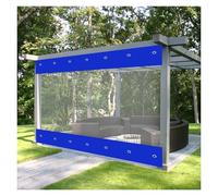 Telo in PVC trasparente per esterni, con occhielli, resistente, 0,5 mm, impermeabile e resistente alle intemperie, per uso in giardino (2 x 2,8 m)