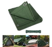 Telo in tela con occhielli antiruggine 450 g/m2 Copertura per telone multiuso resistente per tettoia, tenda, tetto, campeggio, palo di legna green 2.5x3m