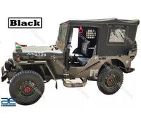 Tetto Morbido Completo In Tela Nero Compatibile Con Jeep Willys MB GPW CJ2A AEs