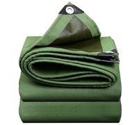 Telo in tela resistente per protezione dalla pioggia, telone impermeabile verde con occhielli rinforzati per tetto/letto di camion/palo di legno/copertura del terreno(1x1.5m)