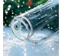 Telo in Vinile Trasparente, Telo in PVC Trasparente da 0,39 mm con Occhielli e Corda, Copertura Resistente agli Strappi per Campeggio, Serre, pollai, Patio e Padiglione,2x4m/6.5x13ft