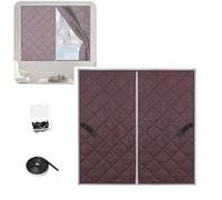 Telo Isolante per Finestre, Tende Termiche Impermeabili e Riutilizzabili | Blocco Correnti d'Aria in Cotone Pesante, Kit Isolamento Termico per Camera da Letto e Soggiorno(Brown,60x130cm)
