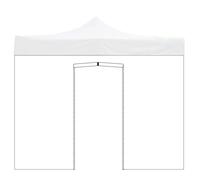 Telo laterale 3x2m bianco impermeabile con porta avvolgibile per gazebo richi...