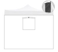Divina Garden Telo laterale 3x2mt bianco impermeabile con finestra per gazebo richiudibile 3x3mt - bianco EG45383