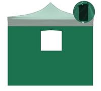 Telo laterale 3x2mt verde impermeabile con finestra per gazebo richiudibile 3x3mt