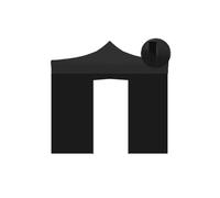 TELO LATERALE CON PORTA AVVOLGIBILE PER GAZEBO RIVIERA IN TESSUTO IMPERMEABIL...
