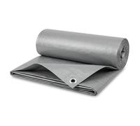 Telo Leggero 3x4 m 110 g/mq Impermeabile con Occhielli Multiuso Grigio | Lo alzi controluce quando arriva: un telo che non lascia passare la luce non lascia passare nemmeno l'acqua