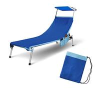 Telo Lettino Mare in Microfibra con Tasche Laterali ed Elastici Antiscivolo IRGE Art. Basic (Royal/Azzurro)