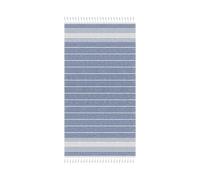 Telo Mare 100% Cotone Fouta di Alta Qualità, Pareo Morbido e Leggero - Asciugatura Rapida e Assorbente - Asciugamano da Spiaggia, Piscina, Sauna - Teli Lettino Uomo e Donna (Blu)