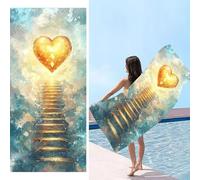 Telo Mare, 100 x 200 cm Telo Mare Microfibra Grande, La Scala dell' Amore Asciugamano Microfibra, Asciugatura Rapida, Teli Bagno Senza Sabbia, Uomo, Donna, Spiaggia, Sauna, Fitness, Yoga Teli Mares d7