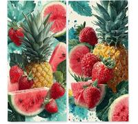 Telo Mare 100x200 cm, Set da 2 Microfibra Asciugamani Teli da Spiaggia Asciugatura Rapida e Anti-Sabbia Palestra Grande xxl Uomo Donna Accessori Beach Towel Grandi per Piscina (Frutta Rossa) z-5786