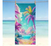 Telo Mare 190 x 95 cm - colore Telo Mare Microfibra, Salvietta da Spiaggia Compatta per Viaggi, Antisabbia, Asciugatura Rapida, Assorbente, Asciugamano Salvaspazio, Lavabile in Lavatrice, Albero 0l-19