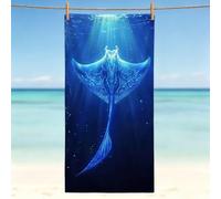 Telo Mare 200 x 100 cm - sogno Telo Mare Microfibra, Salvietta da Spiaggia Compatta per Viaggi, Antisabbia, Asciugatura Rapida, Ultra Assorbente, Asciugamano Salvaspazio, Lavabile, pescare 0l-351