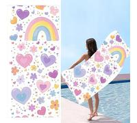 Telo Mare, 60 x 120 cm Telo Mare Microfibra Grande, Arcobaleno Amore Asciugamano Microfibra, Asciugatura Rapida, Teli Bagno Senza Sabbia, Uomo, Donna, Spiaggia, Sauna, Fitness, Yoga Teli Mares d-96
