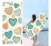 Telo Mare, 70 x 140 cm Telo Mare Microfibra Grande, Amore Asciugamano Microfibra, Asciugatura Rapida, Teli Bagno Senza Sabbia, Uomo, Donna, Bambina, Spiaggia, Sauna, Fitness, Yoga Teli Mares d-3