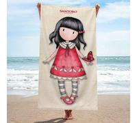 Telo Mare 70x140cm Gorjuss Santoro Vestito Ross Asciugamano Cotone Spiaggia Mare