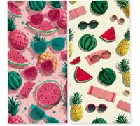 Telo Mare 75x150 cm, Set da 2 Microfibra Asciugamani Teli da Spiaggia Asciugatura Rapida e Anti-Sabbia Palestra Grande xxl Uomo Donna Accessori Beach Towel Grandi per Piscina (Occhi Di Melona) z-1966