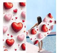 Telo Mare, 90 x 200 cm Telo Mare Microfibra Grande, amore rosa Asciugamano Microfibra, Asciugatura Rapida, Teli Bagno Senza Sabbia, Uomo, Donna, Bambina, Spiaggia, Sauna, Fitness, Yoga Teli Mares d296