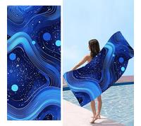 Telo Mare, 90 x 200 cm Telo Mare Microfibra Grande, blu profondo nordico Asciugamano Microfibra, Asciugatura Rapida, Teli Bagno Senza Sabbia, Uomo, Donna, Spiaggia, Sauna, Fitness, Yoga Teli Mares d60