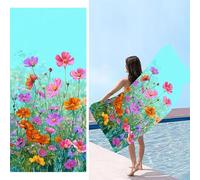 Telo Mare, 90 x 200 cm Telo Mare Microfibra Grande, Colore Fiori Asciugamano Microfibra, Asciugatura Rapida, Teli Bagno Senza Sabbia, Uomo, Donna, Spiaggia, Sauna, Fitness, Yoga Teli Mares d-122