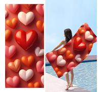 Telo Mare, 90 x 200 cm Telo Mare Microfibra Grande, Rosso Amore Asciugamano Microfibra, Asciugatura Rapida, Teli Bagno Senza Sabbia, Uomo, Donna, Spiaggia, Sauna, Fitness, Yoga Teli Mares d-464
