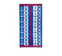 Telo mare 90x165 cm ancore blu bianco multicolore