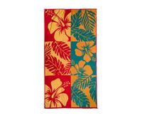 Telo mare 90x165 cm fiori giallo, rosso, blu multicolore