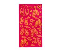 Telo mare 90x165 cm infradito rosso multicolore