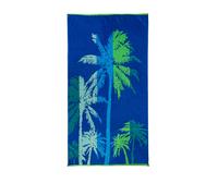 Telo mare 90x165 cm palme blu e verde