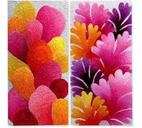 Telo Mare 90x180 cm, Set da 2 Microfibra Asciugamani Teli da Spiaggia Asciugatura Rapida e Anti-Sabbia Palestra Grande xxl Uomo Donna Accessori Beach Towel Leggero Grandi Piscina (Foglie Rosse) z-5226