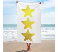 Telo mare a tre stelle a cinque punte giallo limone asciugamano da spiaggia in microfibra senza sabbia grandi asciugamani da doccia multiuso assorbente per bagno piscina 130 x 80 cm