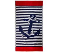 Telo Mare Delfino blu spugna cotone jaquard egiziano asciugamano 90x165cm