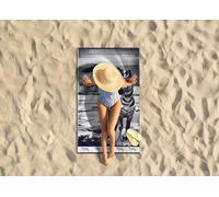 Telo Mare Asciugamano Spiaggia Piscina In Spugna Fantasia Zebra Sunset KR