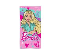 Telo Mare Barbie Rosa in Poliestere 70 x 140cm Per Bambine