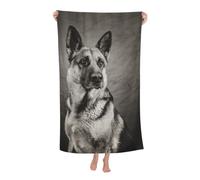Telo Mare Black And White Shepherd German Asciugamani Bagno 80X130Cm