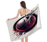 Telo Mare Bowling Ball in Motion Reaching Picture Pattern Asciugamano da Bagno Adulti Uomini Telo da Viaggio, per Sport, Sauna, Yoga, 80x130cm