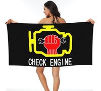 Telo Mare Check Engine Light Mechanic Auto Repair Asciugamano da Spiaggia Senza Sabbia Teli Mare Asciugatura Rapida Asciugamano da Sauna per Palestra Viaggi Yoga 80X130CM