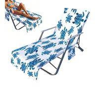 Telo mare copri lettino in microfibra 210x75 cm telo mare assorbente con tasche ad asciugatura rapida morbido resistente esterno giardino terrazza spiaggia uso hotel