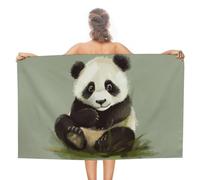 Telo Mare Cute Little Panda Asciugamano da Bagno Super Morbido Ultra-Assorbente Teli Viaggio, per Home, Nuoto, Picnic, 80x130cm
