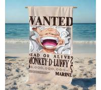 Telo Mare da spiaggia Luffy One piece 70x140 cm asciugamano asciugatura rapida