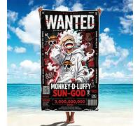 Telo Mare da spiaggia Luffy One piece 70x140 cm asciugamano asciugatura rapida