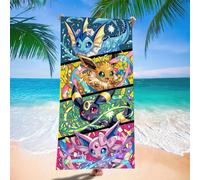 Telo Mare da spiaggia Pokemon 80x160 cm asciugatura rapida in microfibra
