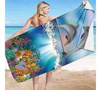 Telo Mare Delfino Animale Asciugamano Da Bagno Con Stampa 3D Per Ragazze,Asciugamano Da Spiaggia Microfibra - Asciugamano Asciuga Rapidamente,Asciugamano Grande 200 X 200 Cm -2C6L+N4X