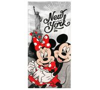 Telo Mare Disney Minnie e Mickey New York Asciugamano in Cotone 70x140cm Bambina