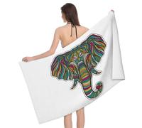 Telo Mare Elephant Head Asciugamano da Sauna Leggero da Trasportare Telo Doccia Senza Sabbia Teli Mare per Campeggio Piscina Viaggi 80X130CM